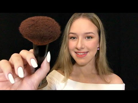 ASMR Face Brushing & Mouth Sounds