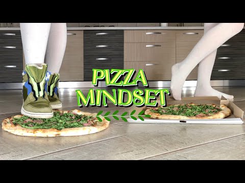 Sneakers Crushing Food: Pea vs. Pizza! Oddly Satisfying! ASMR