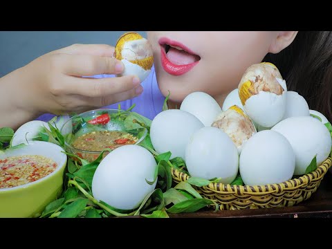 ASMR DUCK EMBRYO EATING SOUNDS | LINH-ASMR