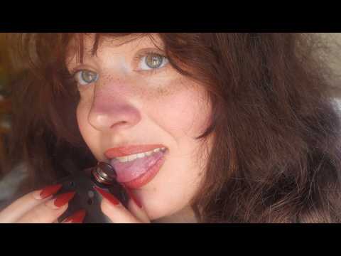 ear eating with intense mouth sounds ASMR (mic biting, wet mouth sounds, whispers)