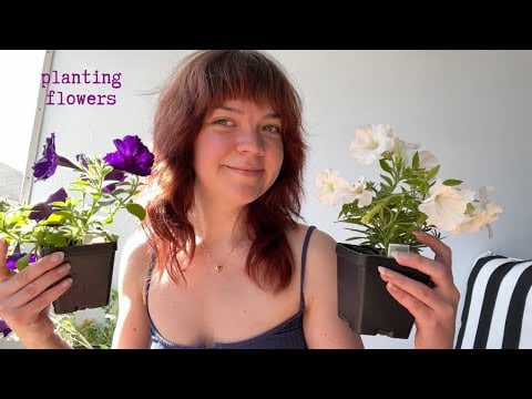 asmr garden haul & planting flowers for summer 🌸🌷🌼🌻