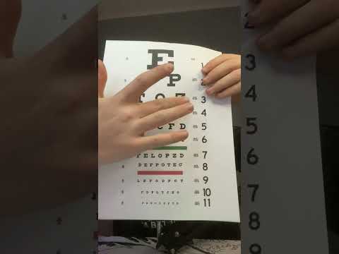 Asmr eye exam roleplay #asmr #visualtingle #asmrsounds #tapping