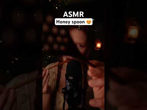 Full video 👆🏻Honey spoon ASMR 😍Mouth sounds 😂