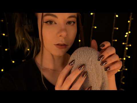 ASMR | close up whispered ramble & towel scratching - lofi, ocean ambience