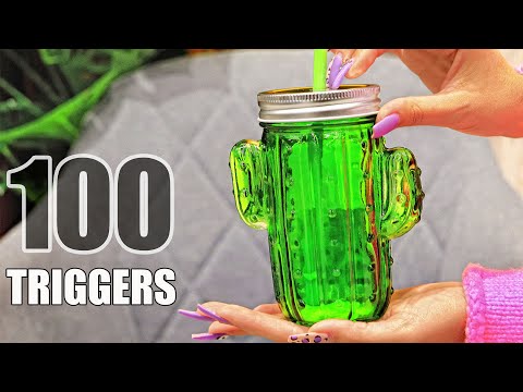 ASMR 100 TRIGGERS in 8 minutes for SLEEP Tingles | АСМР 100 триггеров за 8 минут 100% МУРАШКИ