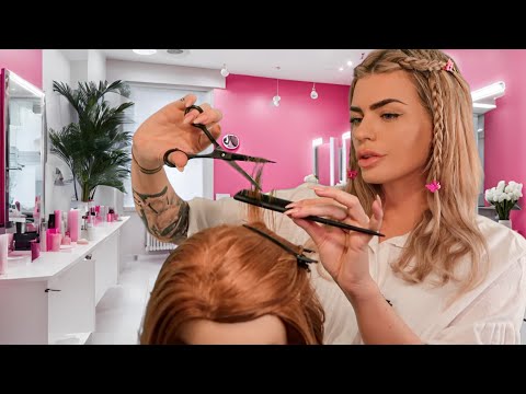 ASMR Hair Salon Roleplay ✂️ (brushing, cutting & hair play sounds)