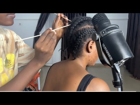 ASMR BACK SCRATCHING, FACE NITPICKING, SCALP SCRATCHING WITH GUM CHEWING FOR SLEEP