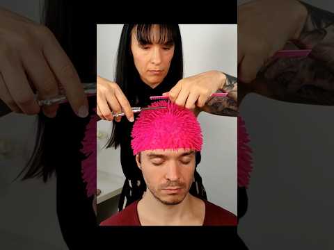 Bright pink haircut ✂️
