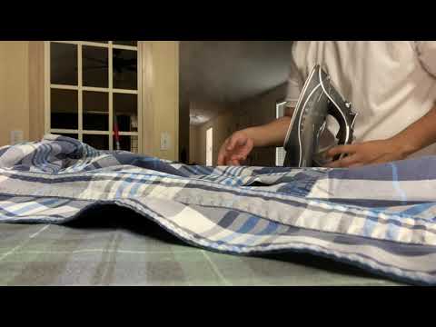 ASMR  Ironing a shirt