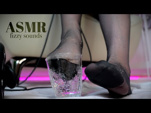 【ASMR】🫧しゅわしゅわ弾ける炭酸水×黒ストで刺激たっぷり足裏スクラッチ🫧【睡眠導入/Foot sole/Scratching/No Talking/Relaxation/fizzy sounds】