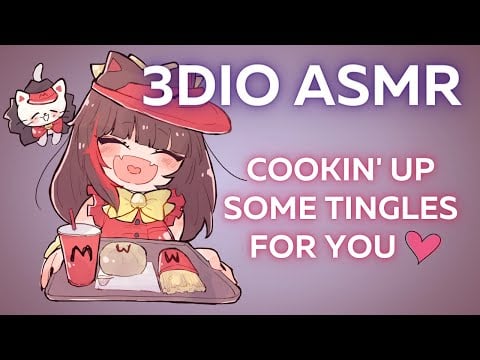 asmr stream #18 🌸 3DIO - Cookin' Up Some Tingles for You (Whispering, Mouth Sounds, Kisses)