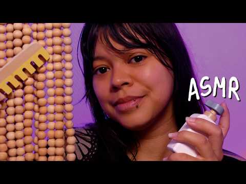 Je prends soin de tes cheveux en bois 🫧 SOFT SPOKEN ASMR FR