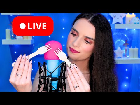 ASMR LIVE 🔴 Your Favorite Triggers for 100% SLEEP 💙 Mic Scratching , Tapping , Massage & More 😴