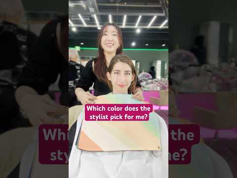 My Color Analysis Test in South Korea - ASMR in Public #shorts #colors #hairstyle