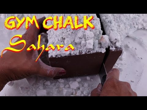 ASMR Gym Chalk Covered Sahara Floral Foam Cutting and Crushing - Satisfying Floral Foam ASMR