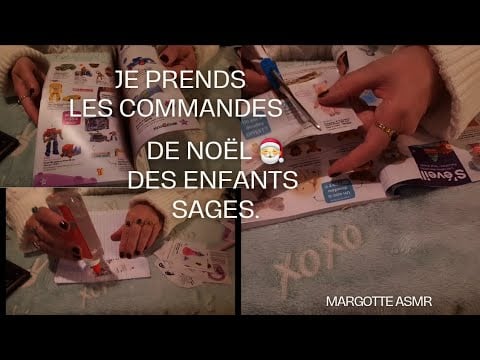 Asmr français, pages Turning ect, je prends la liste de cadeaux de Noël 🎅 des enfants sages🎄