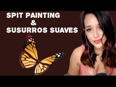 Asmr spit painting con susurros dulces | te mimo suave solo para ti.