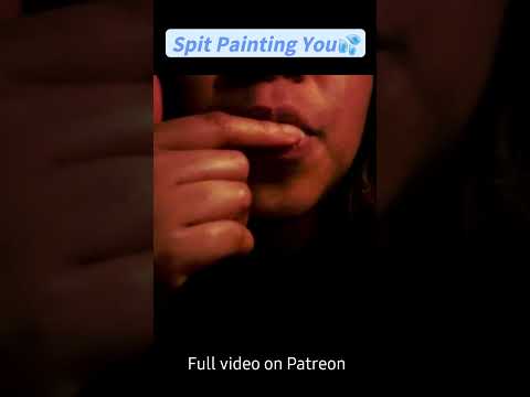 ASMR SPIT PAINTING YOU 😜😋 #Shorts #asmrshorts #asmr #spitpainting