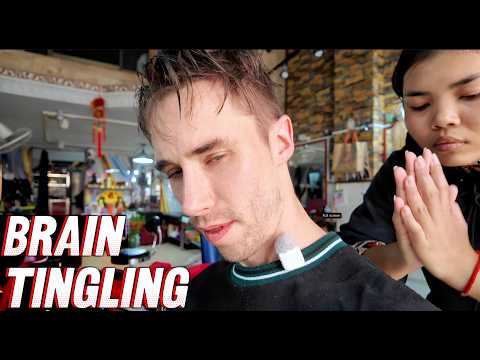 She Made Me MELT With This Brain-Tingling Head Massage 🇰🇭 | ASMR Phnom Penh