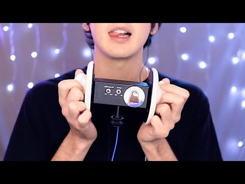 ASMR EAR MASSAGE ~ Mouth Sounds and Tingly Whisper