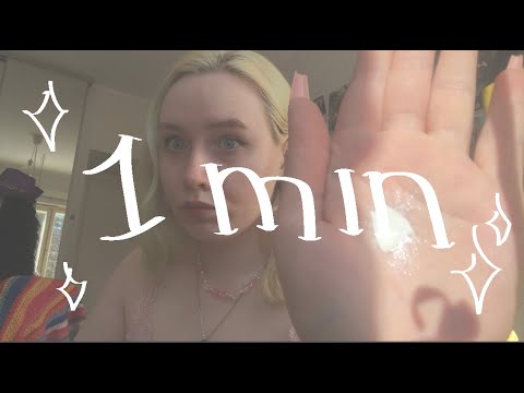 one min lofi asmr! [subtitled] fast makeup! eyeliner applying/hand movement/tapping!