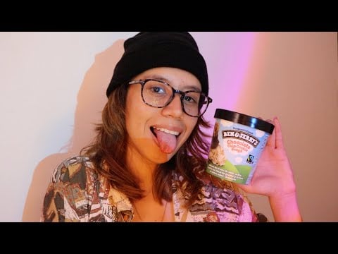 ASMR probando nieve con masa de galleta Ben & Jerry´s 🍪