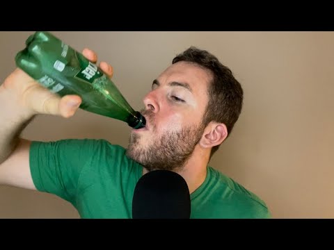 ASMR Sparkling Water, Tapping, & World News (Soft Spoken and Drinking Sounds) Love, Live, ASMR