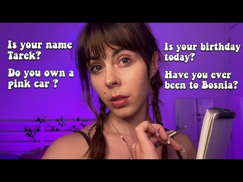 ASMR If you say YES You Can Go To Sleep I Asking you 100 VERY Specific Personal Questions