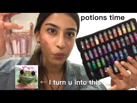 [asmr] Magic Potion Making with Glitter water 🐸 ₊⊹