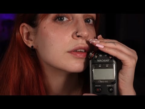 ASMR Sensitive Unintelligible Whispering with Tascam