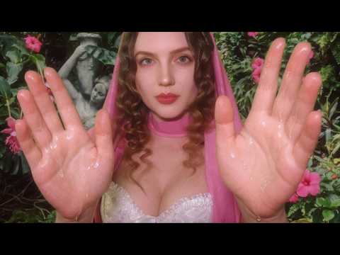 ASMR Oil Hand Massage in the Mysterious Garden