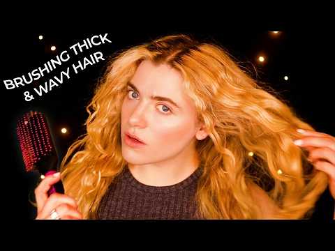 ASMR Thick & Wavy Hair Brushing 🌙 Tingly Hair Sounds for Deep Relaxation & Sleep 😴