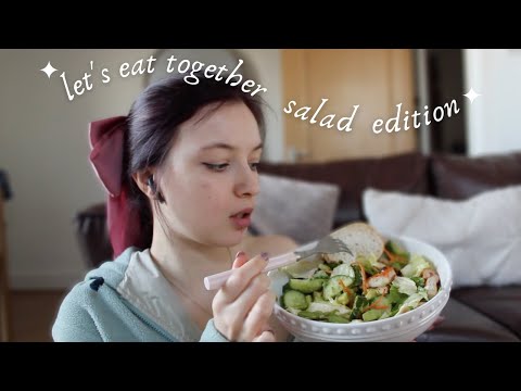 ASMR Salad Mukbang 🥗 Whispering (celeb gossip, movie remakes)