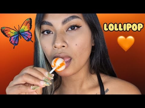 ASMR Mouth Sounds , Orange Creamsicle Lollipop Sounds For Sleep