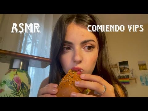 ASMR || Comiendo Hamburguesa del VIPS🍔🥗❤️
