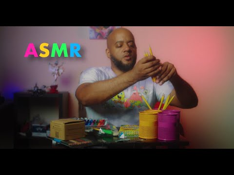 ASMR | Organizing & Sorting Pens, Pencils ++ | Very Focused | Clanking