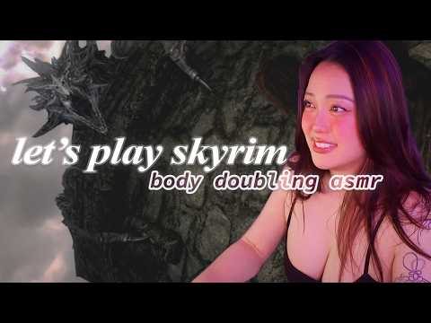 let’s play skyrim ☁️ body doubling asmr for focus, personal attention