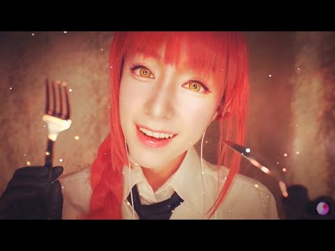 [Sub]解禁ASMR/Chainsaw Man MAKIMA/生きたまま食べる音(同意を得て)Eating you alive (with consent)😋🍴