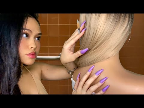 ASMR Sketchy Girl Gives U Scalp + Back Scratch w/ Tingle Injections (BRAIN-MELTING🤤) RP, gum chewing