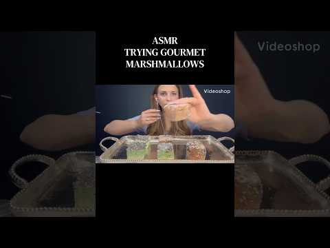 ASMR Trying Gourmet Marshmallows! ☁️🤤 #shorts