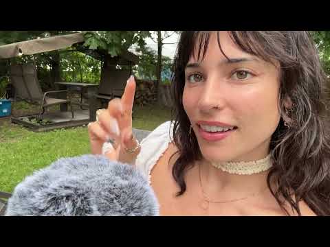 ASMR Aura Touching and Positive Energy Work ♡ Hand Movements & Hand Sounds Outside 