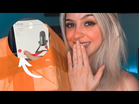 ASMR ABRINDO O NOVO MICROFONE DO CANAL - FIFINE K678