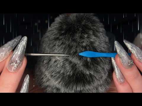 3 Hour Fluffy Scalp Check during a Thunderstorm [ASMR]