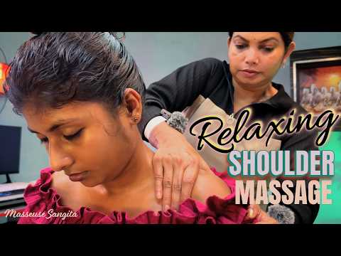 9:22 Deep Relaxing Intense Pressure Shoulder Massage ASMR by Masseuse Sangita #asmr