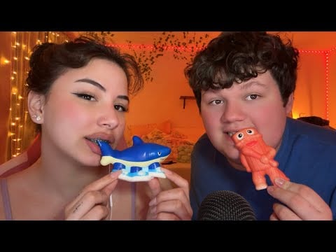 ASMR Chewing on Brainrot Taba Squishies With WahonayASMR!✨ Lots Of Mouthsounds✨❤️