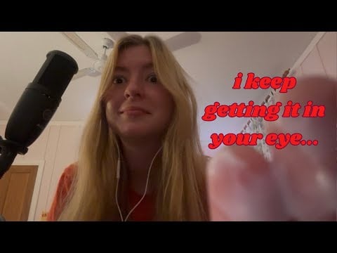 ASMR doing your skin care (applying it ON the camera)