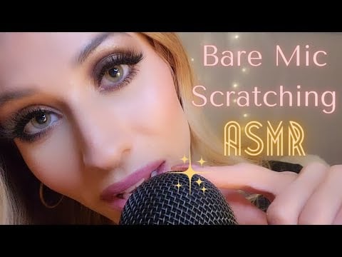 ASMR Bare Mic Scratching & Glasses Tapping ✨️💕