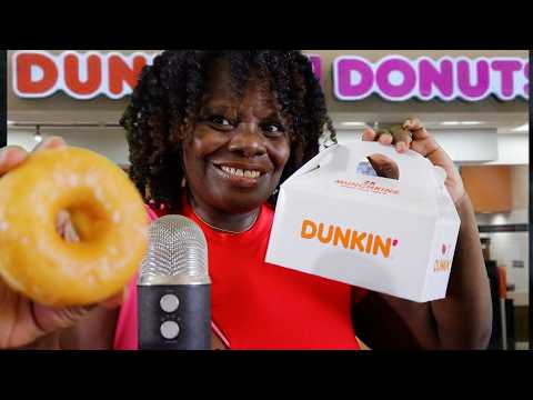 My Two Favs Jelly And Glaze Dunkin Donuts ASMR Eating Sounds