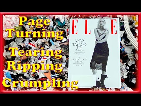 ASMR | Magazine | Page Turning | Paper Tearing/Ripping/Crumbling |  No Talking