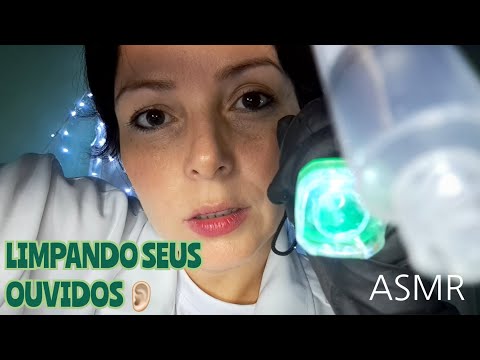 ASMR: LIMPANDO SEUS OUVIDOS👂🏻 (roleplay otorrino)#asmrheard